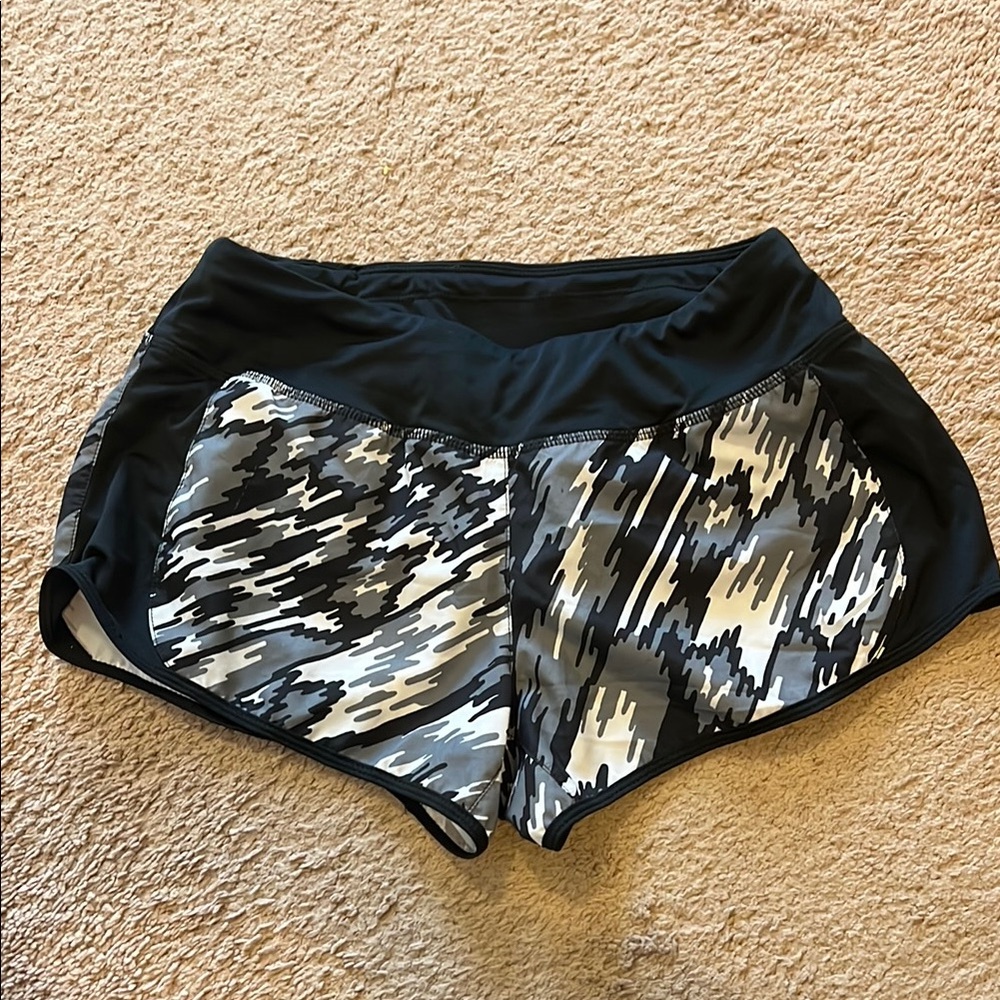 Nike Black and Gray Women's Running Shorts